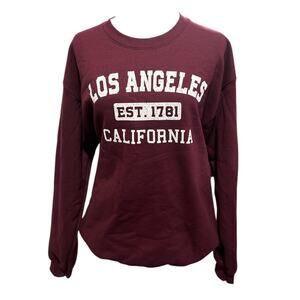 Burgundy Los Angeles California Crewneck Sweatshirt – Size M – NWOT